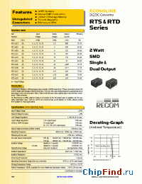 Datasheet RTD-1509 manufacturer Recom